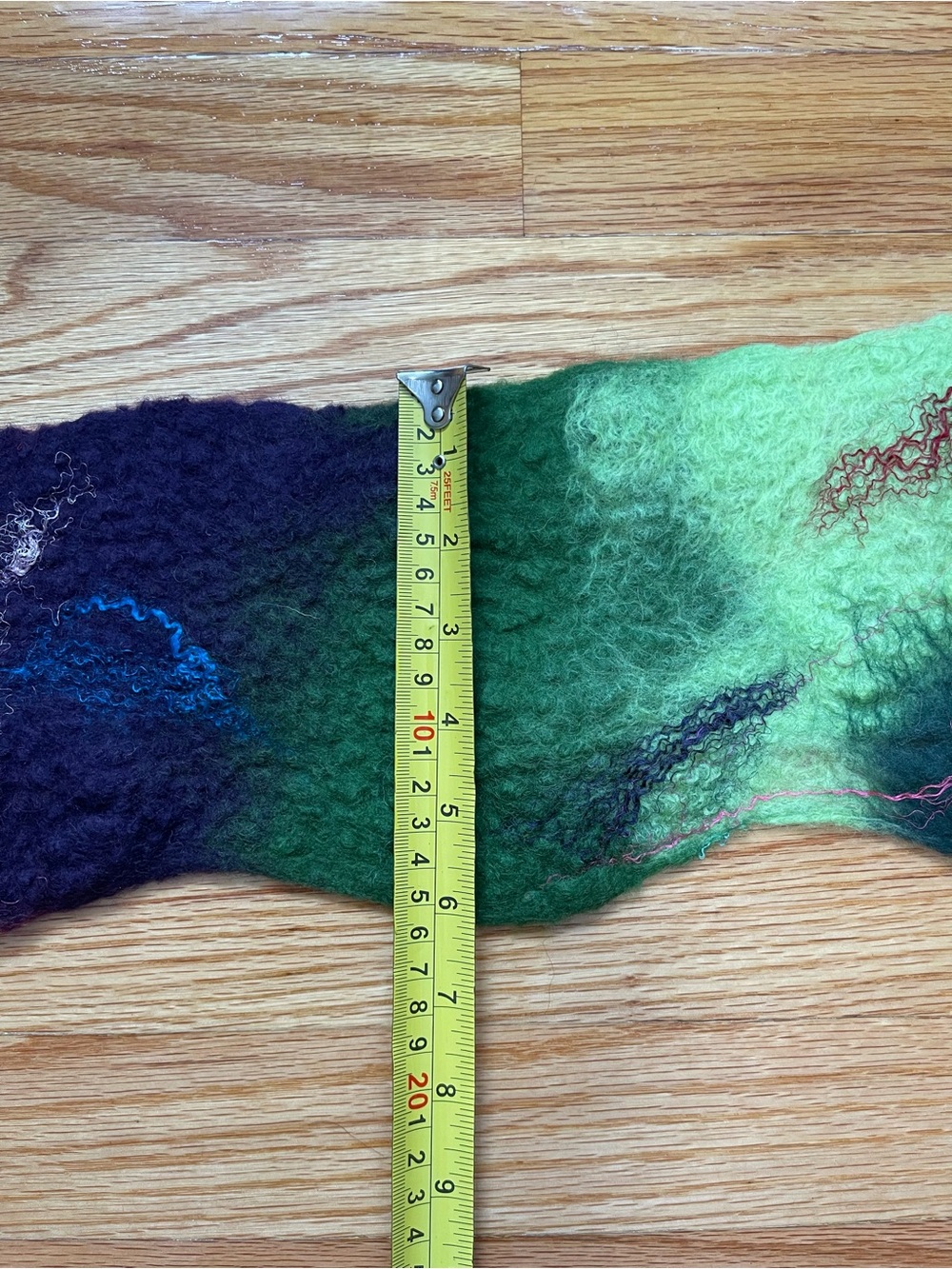Colorful Hand-Felted Wool Scarf - Multi Color - Picture 14 of 15